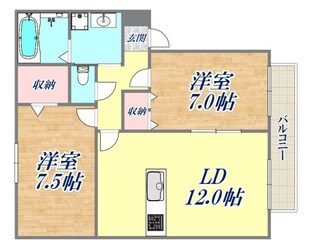 プランドールA棟の物件間取画像